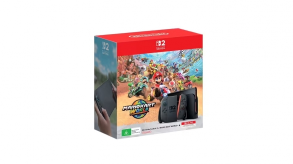 Official product image of the Switch 2 Mario Kart World bundle box