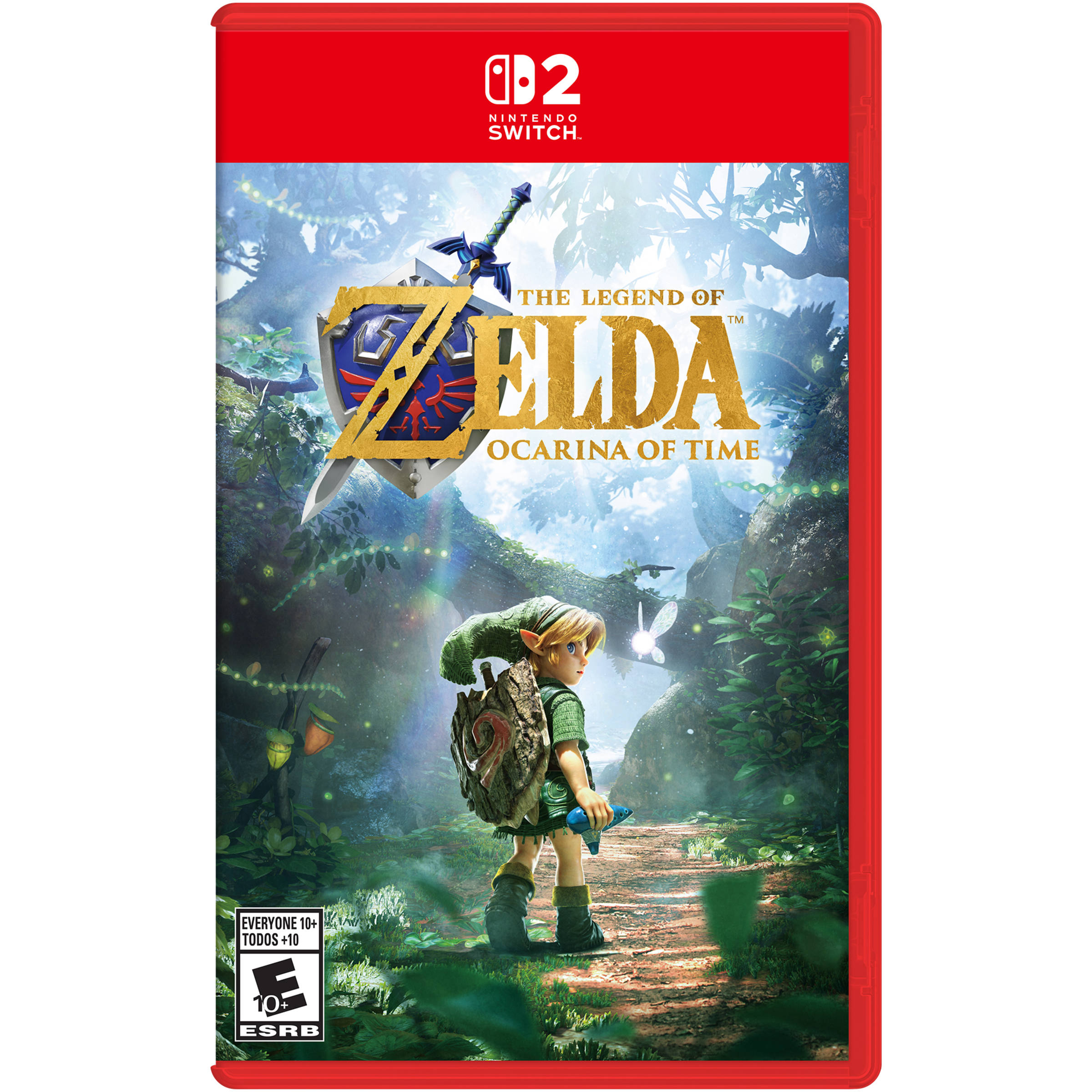 Official key art for The Legend of Zelda: Ocarina of Time remake on Switch 2